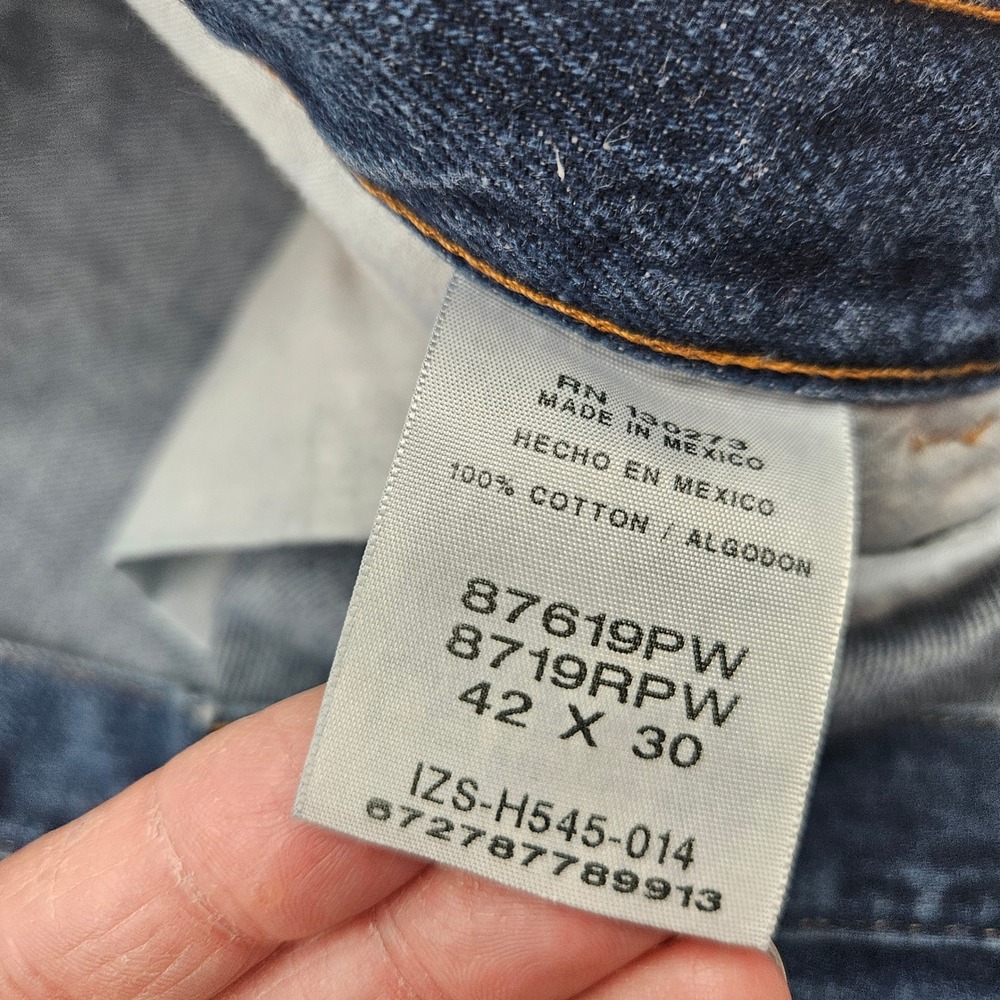 Rustler Mens Regular Fit‎ Straight Leg Blue Denim Jeans 42x30 - Picture 3 of 9